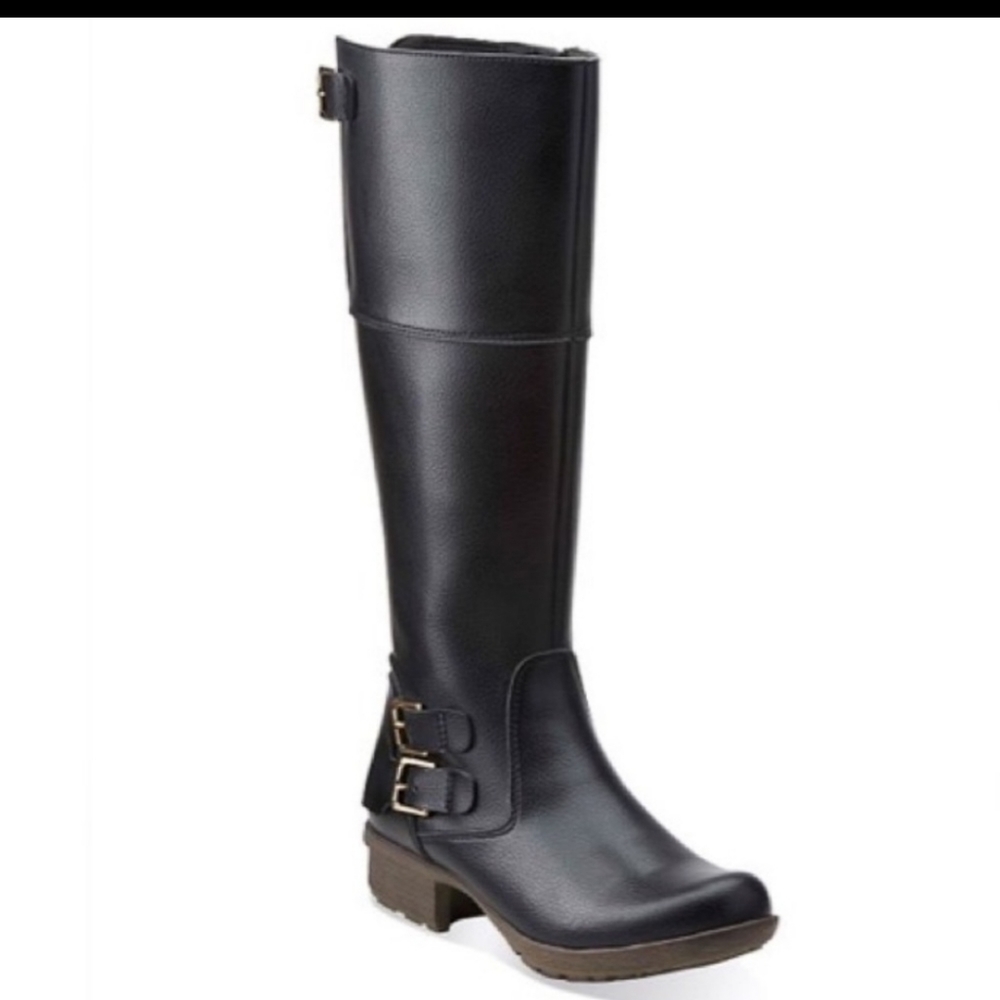 Clark's 'Riddle phrase' riding boots Black Leather